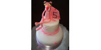 Personalized  Cake Toppers baby girl sleeping on cross